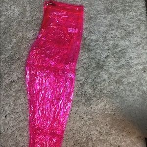 Pink translucent Vinyl Pants